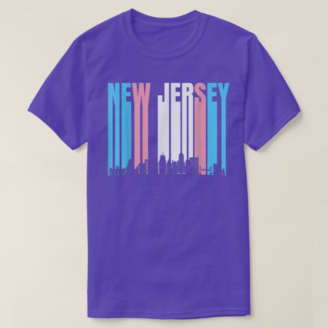 Delstaten New jersey Trans Pride Flagga Transgende T Shirt (Design framsida)