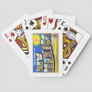 Delstaten New mexico NM Stora Brev-vykort 2 Casinokort