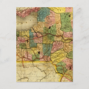 Delstaten New York av DH Burr Vykort