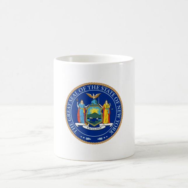 delstaten New York Flagga Seal Kaffemugg (Center)