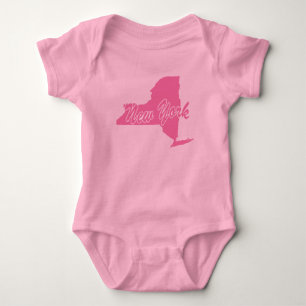 Delstaten New York Shape Baby Bodykosti T Shirt