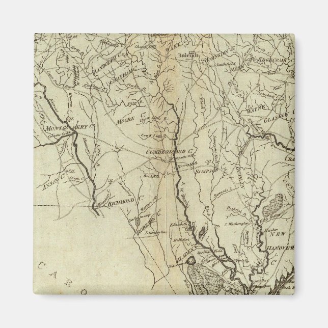 Delstaten North Carolina 2 Magnet (Framsidan)
