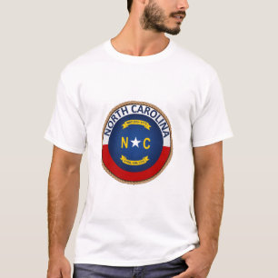 delstaten North Carolina Flagga Seal T-Shirt