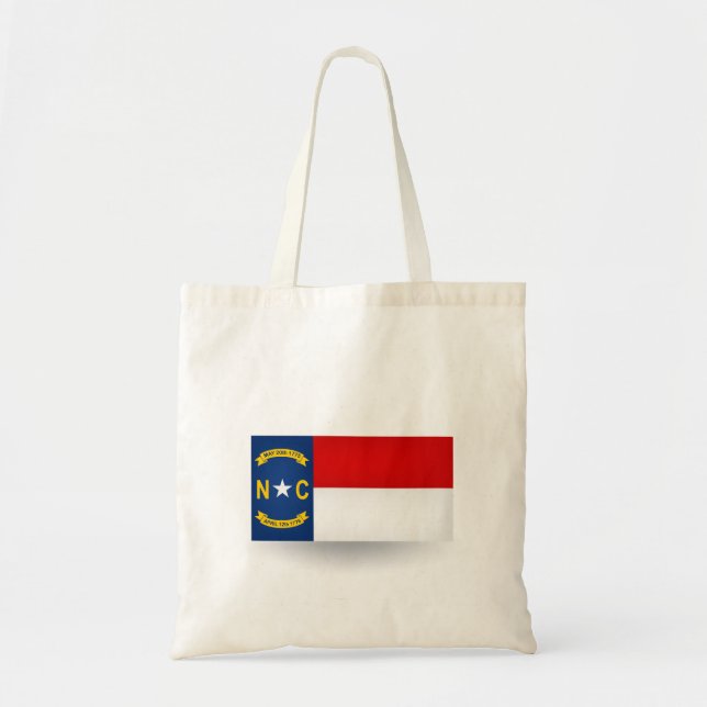 delstaten North Carolina Flagga Tote Bag Tygkasse (Framsidan)