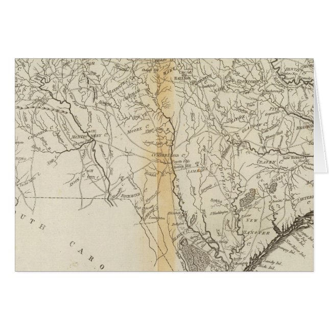 Delstaten North Carolina Hälsningskort (Framsidan Horizontal)