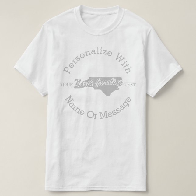 delstaten North Carolina PERSONLIG T-shirt (Design framsida)