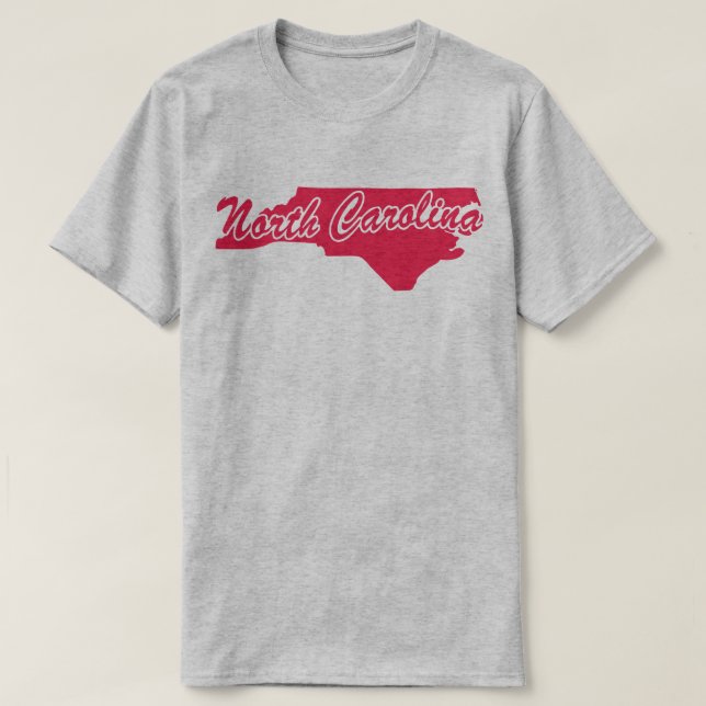 Delstaten North Carolina Shape T-shirt (Design framsida)
