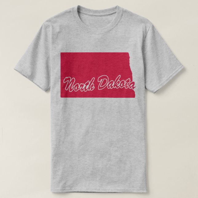 Delstaten North Dakota Shape T-shirt (Design framsida)