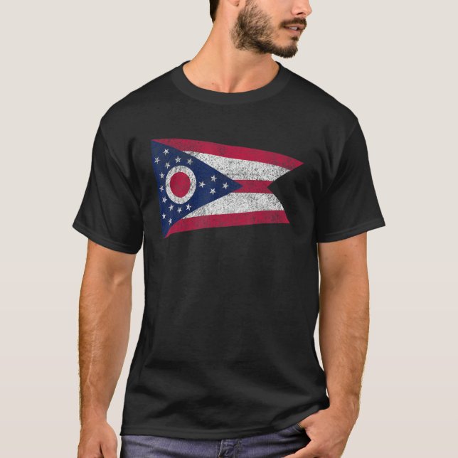 delstaten Ohio Flagga Ohio Burgee T Shirt (Framsida)
