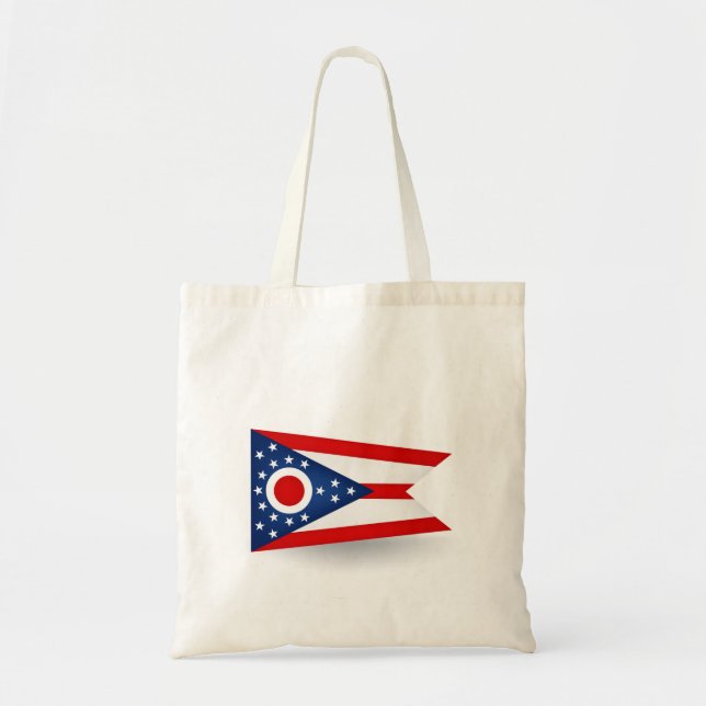 delstaten Ohio Flagga Tote Bag Tygkasse (Framsidan)