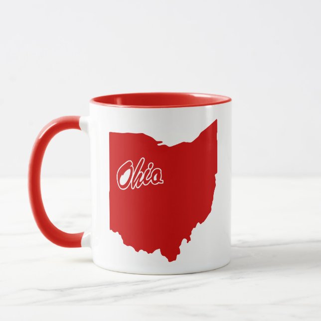 Delstaten Ohio Form Röd Mugg (Vänster)
