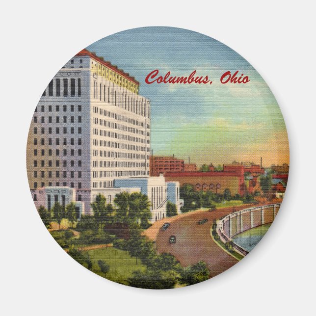 delstaten Ohio Office Byggnad Magnet (Framsidan)
