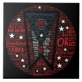 delstaten Ohio Ord Art (6"X6") - keramiskt foto Ti Kakelplatta