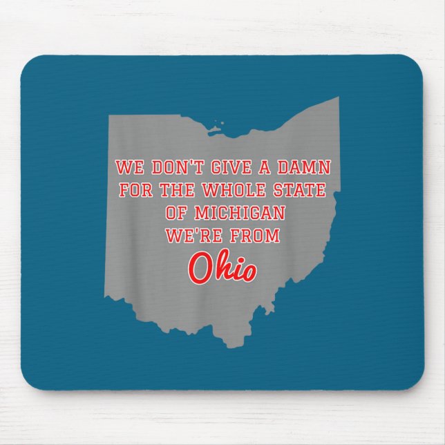 Delstaten Ohio Vi Bryr Oss Inte Om Michigan  Musmatta (Framsidan)
