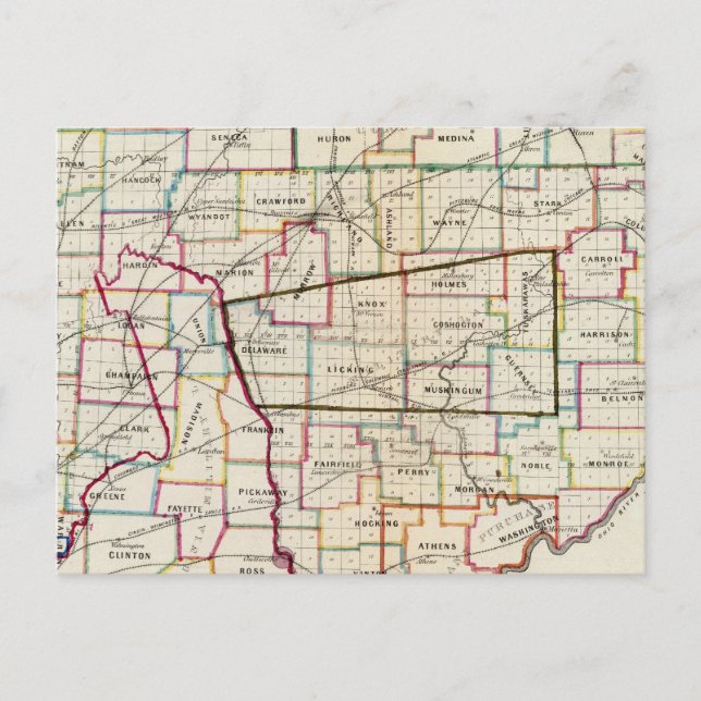 delstaten Ohio Vykort (Framsida)