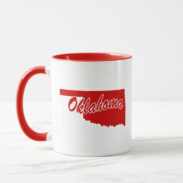 Delstaten Oklahoma Shape Red Mugg (Vänster)