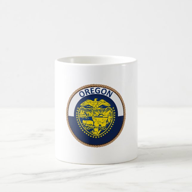 delstaten Oregon Flagga Seal Kaffemugg (Center)