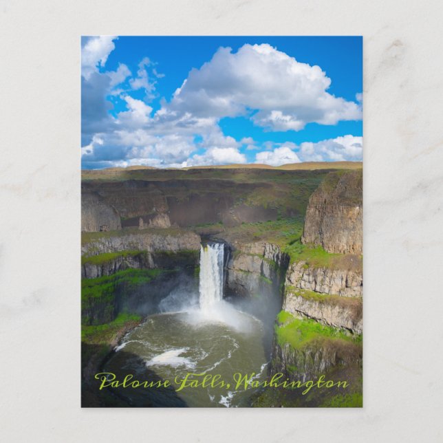 delstaten Palouse Falls Washington Vykort (Framsida)