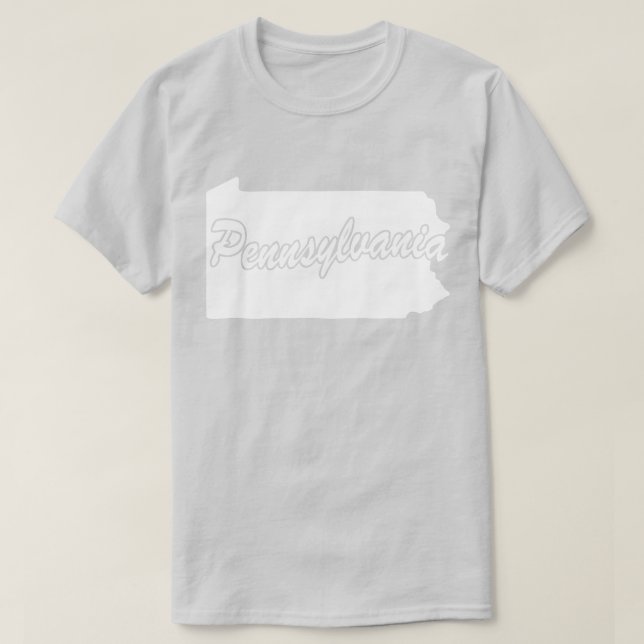 Delstaten Pennsylvania Shape T-shirt (Design framsida)