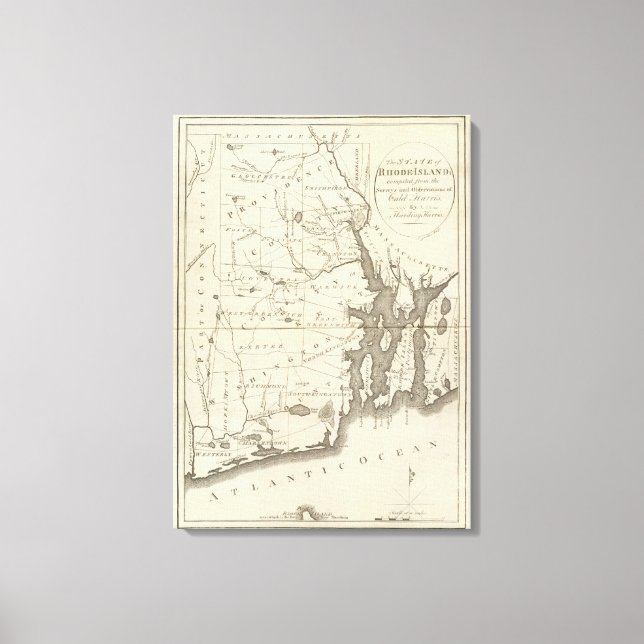 Delstaten Rhode island 2 Canvastryck (Framsida)