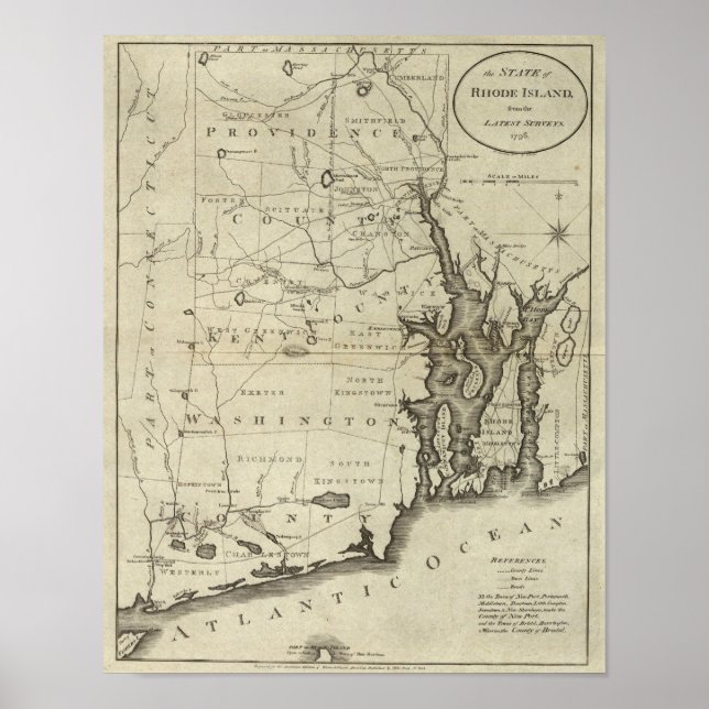 Delstaten Rhode island 2 Poster (Framsidan)