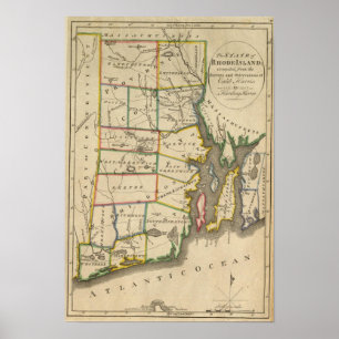 Delstaten Rhode island 3 Poster