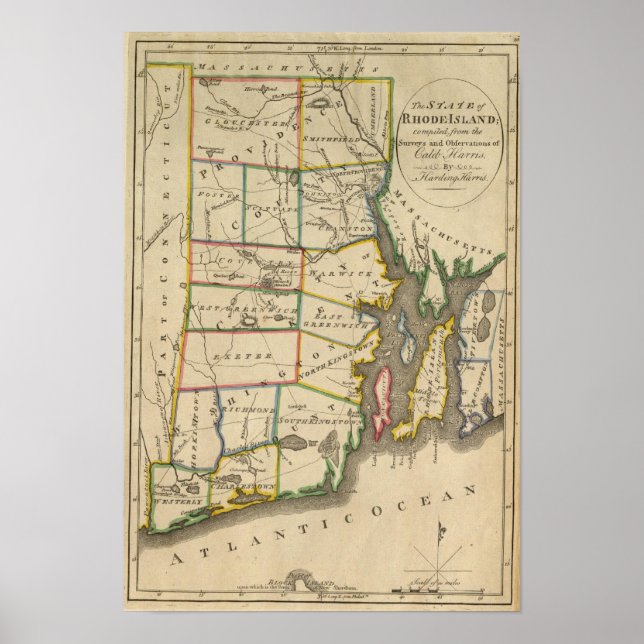 Delstaten Rhode island 3 Poster (Framsidan)
