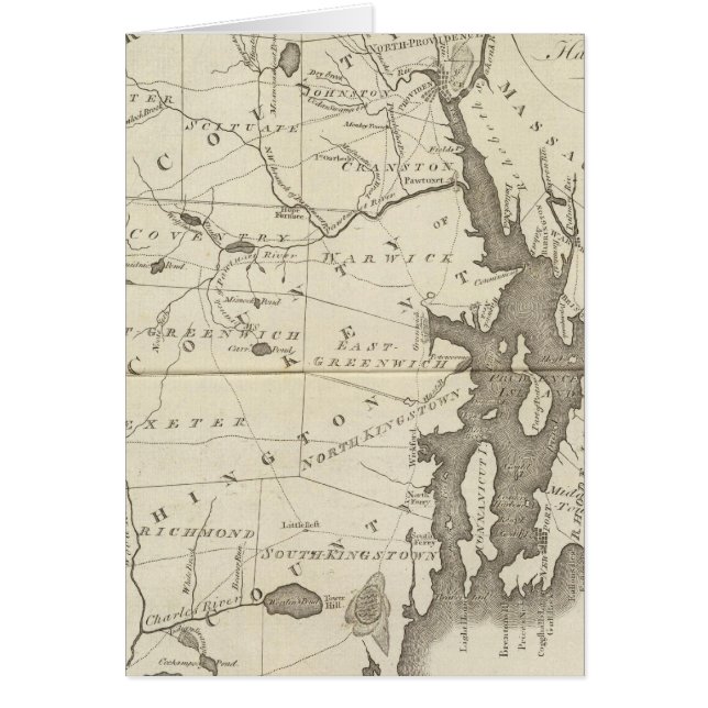 Delstaten Rhode island Hälsningskort (Framsidan)