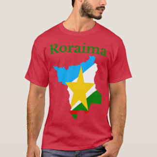 delstaten Roraima Karta Flagga Brasilien T Shirt