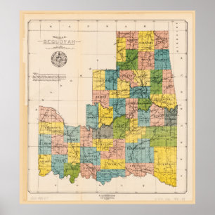 Delstaten Sequyah, Oklahoma (1905) Poster