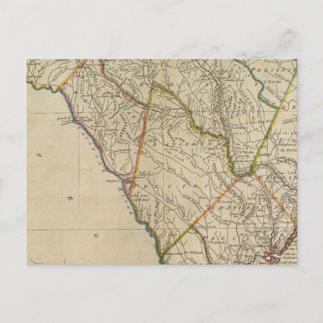 Delstaten South Carolina 3 Vykort (Framsida)