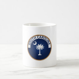 Delstaten South Carolina Flagga Seal Kaffemugg