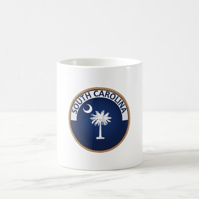 Delstaten South Carolina Flagga Seal Kaffemugg (Center)