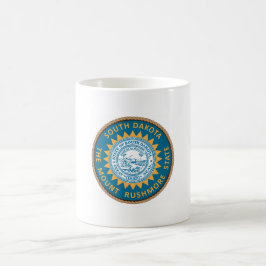 Delstaten South Dakota Flagga Seal Kaffemugg