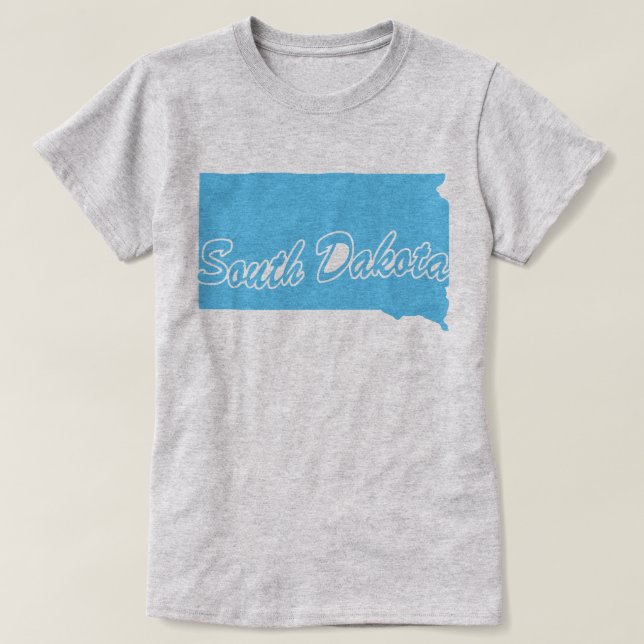 Delstaten South Dakota Shape T-shirt (Design framsida)