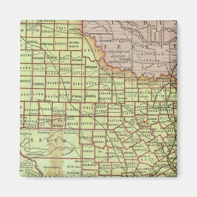 delstaten Texas 3 Magnet (Framsidan)