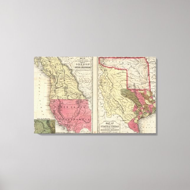 delstaten Texas Canvastryck (Framsida)