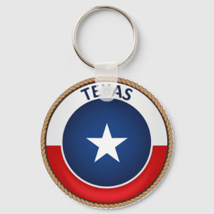 delstaten Texas Flagga Seal Nyckelring