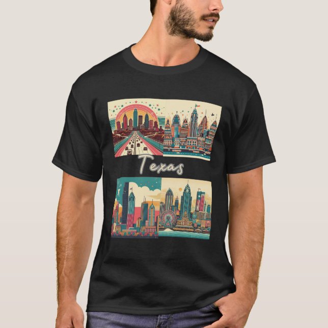 delstaten Texas T Shirt (Framsida)