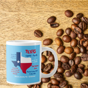 delstaten Texas Underlägg Fantastisk Facts Jumbo Mugg
