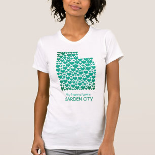 delstaten Utah Silhouette Hearts & Hometown T Shirt