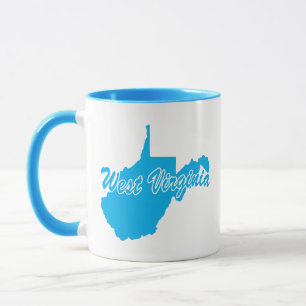 delstaten Väster Virginia Shape Mugg