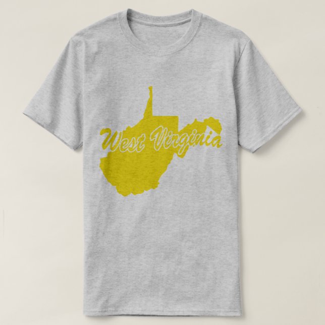 Delstaten Väster Virginia Shape T-shirt (Design framsida)