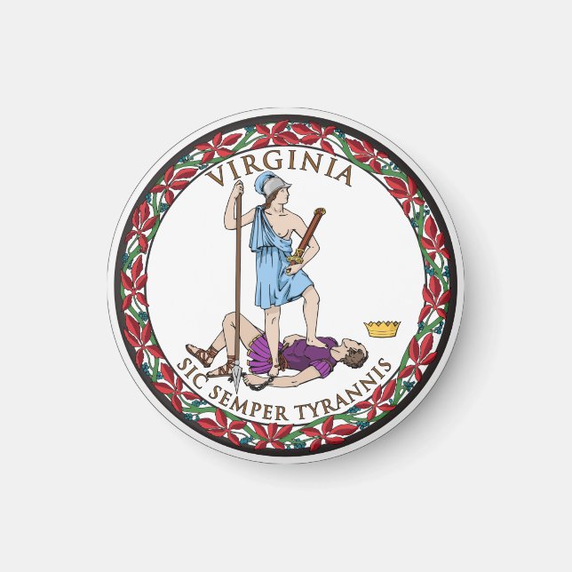 delstaten Virginia Magnet (Framsidan)