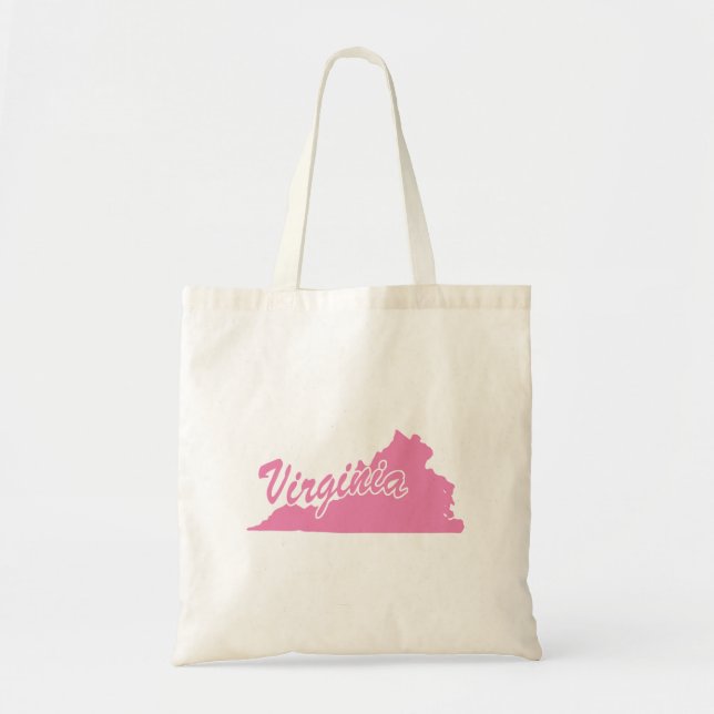 delstaten Virginia Shape Tote Bag Tygkasse (Framsidan)