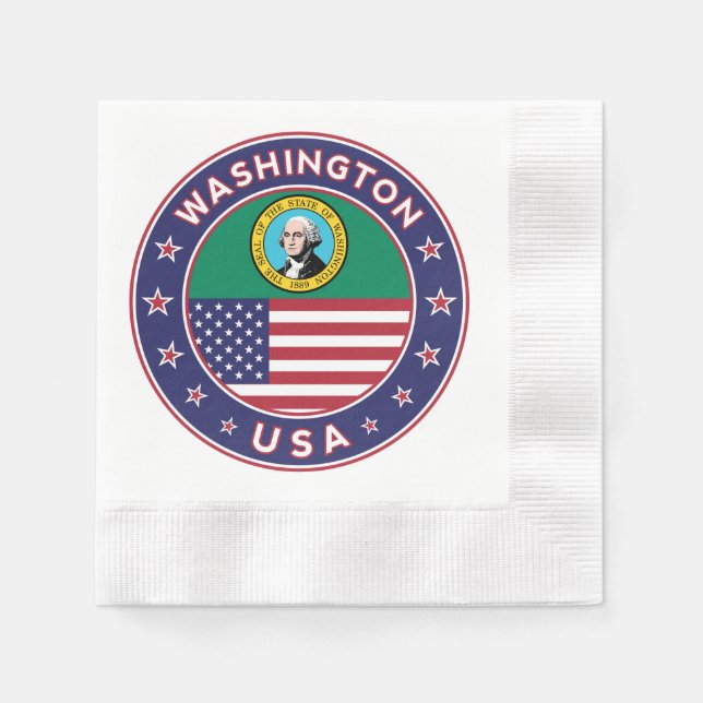 delstaten Washington Pappersservett (Framsidan)