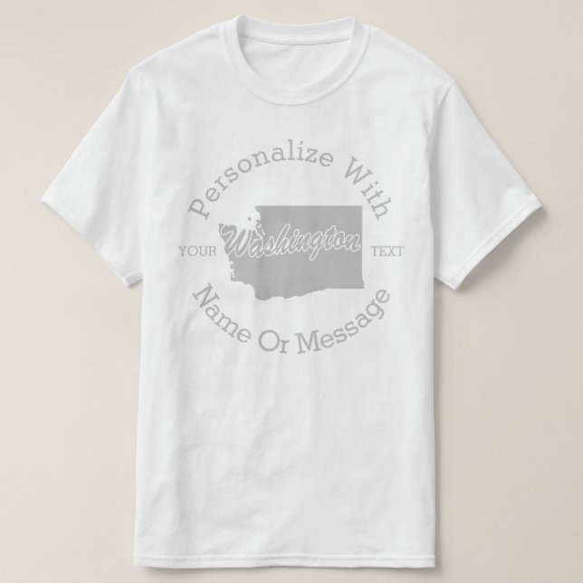 delstaten Washington PERSONLIG T-shirt (Design framsida)