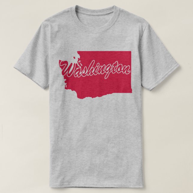 delstaten Washington Shape T-shirt (Design framsida)