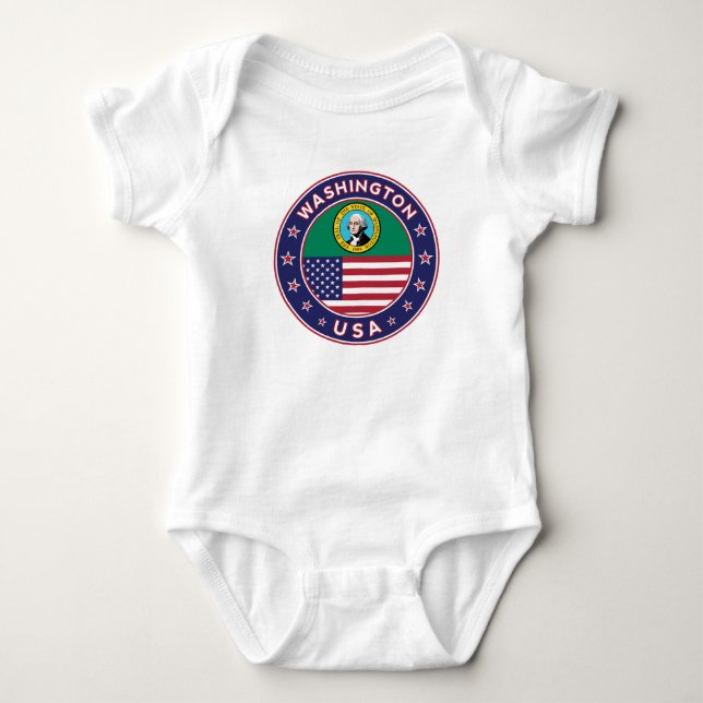 delstaten Washington T Shirt (Framsida)