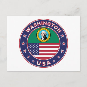 delstaten Washington Vykort